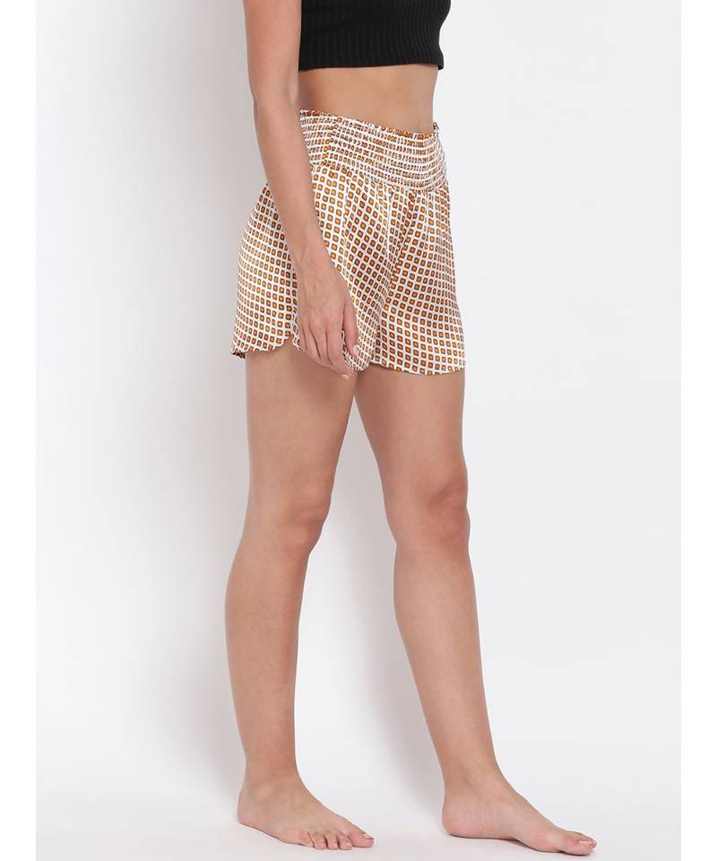Brown  Gingham Check Nightwear Shorts