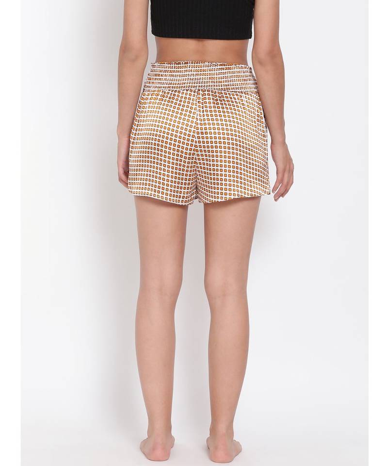 Brown  Gingham Check Nightwear Shorts