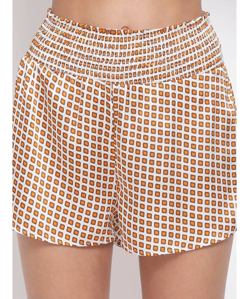 Brown  Gingham Check Nightwear Shorts