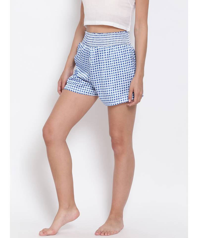 Blue Gingham Check Nightwear Shorts