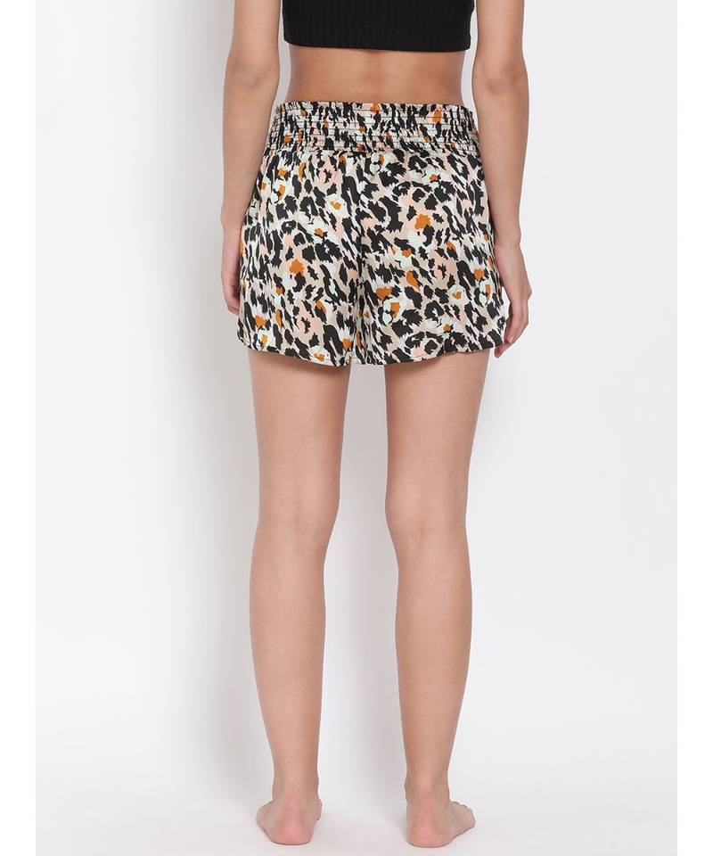Multicoloured Animal Print Nightwear Shorts