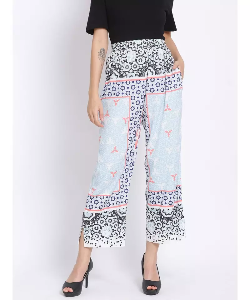 Multicoloured Pretty Printed Women's Pants