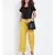 Yellow Printed Ankle Length Pants