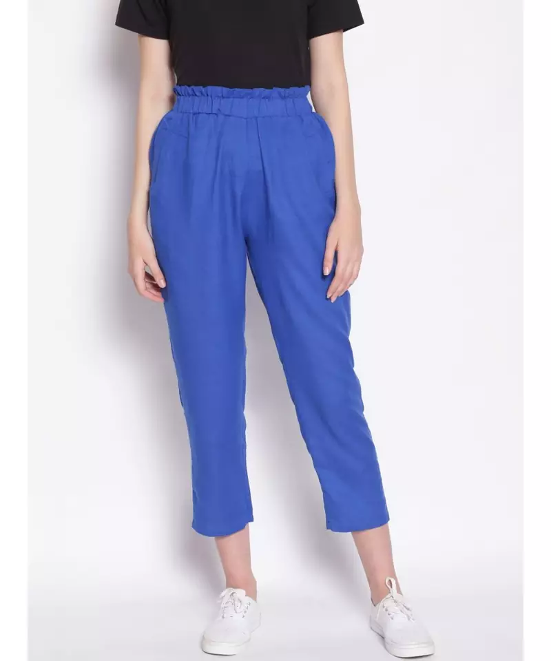 Aqua Holic Cropped Women's Paperbag Pants