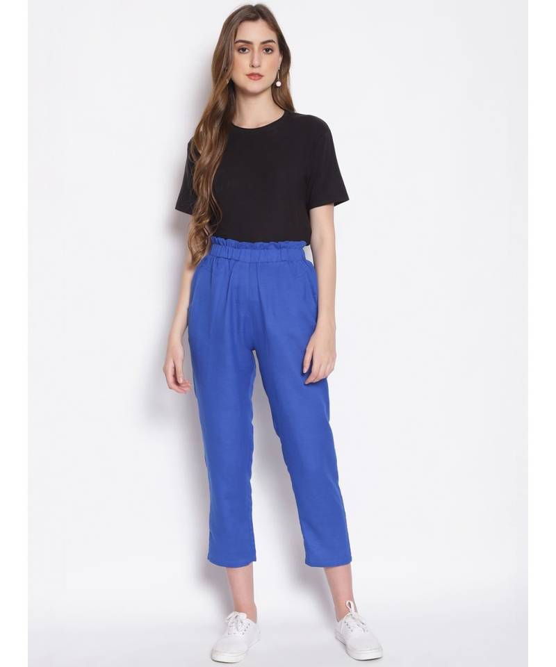 Aqua Holic Cropped Women's Paperbag Pants