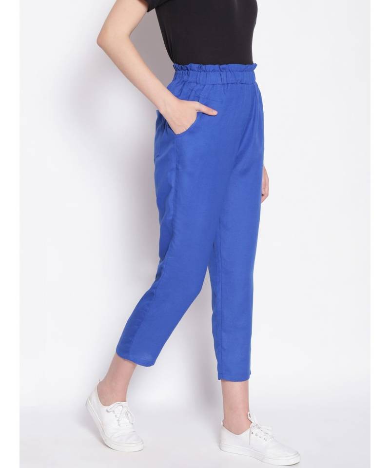 Aqua Holic Cropped Women's Paperbag Pants