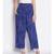 Blue Printed Women High Rise Pants
