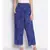 Blue Printed Women High Rise Pants