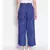 Blue Printed Women High Rise Pants