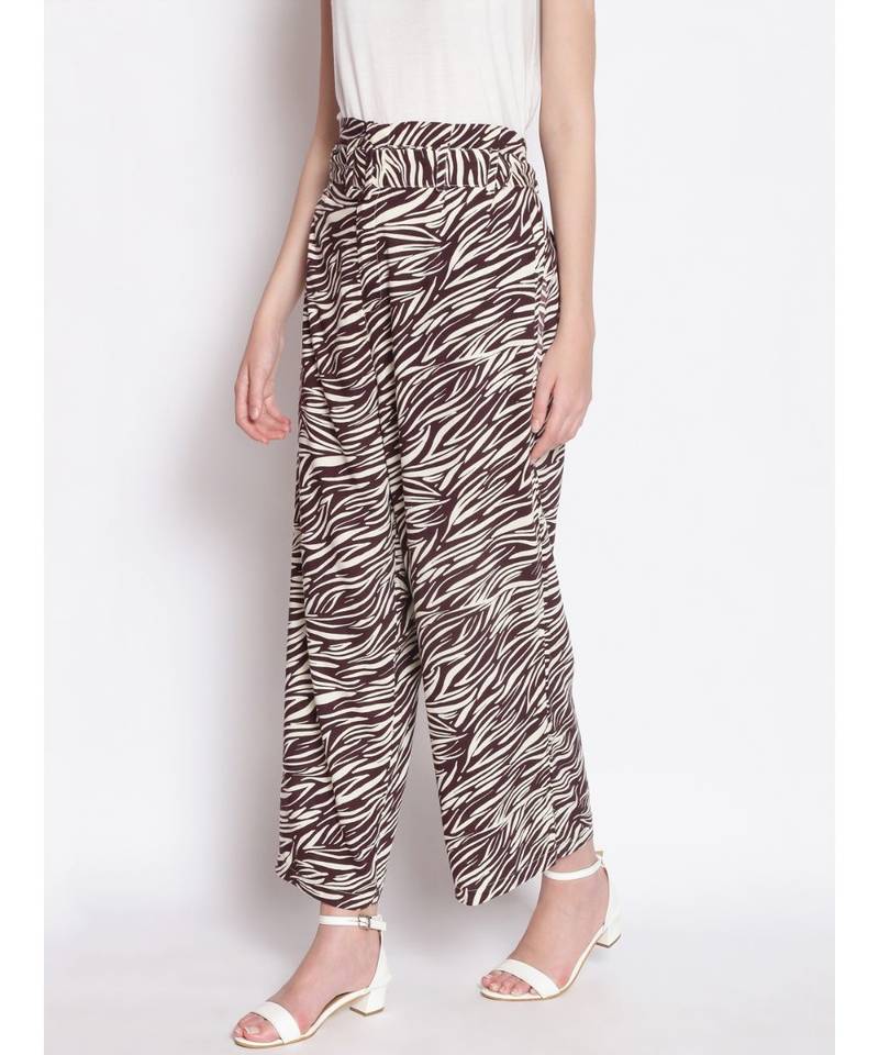 Zebra Women High Rise Print Pants