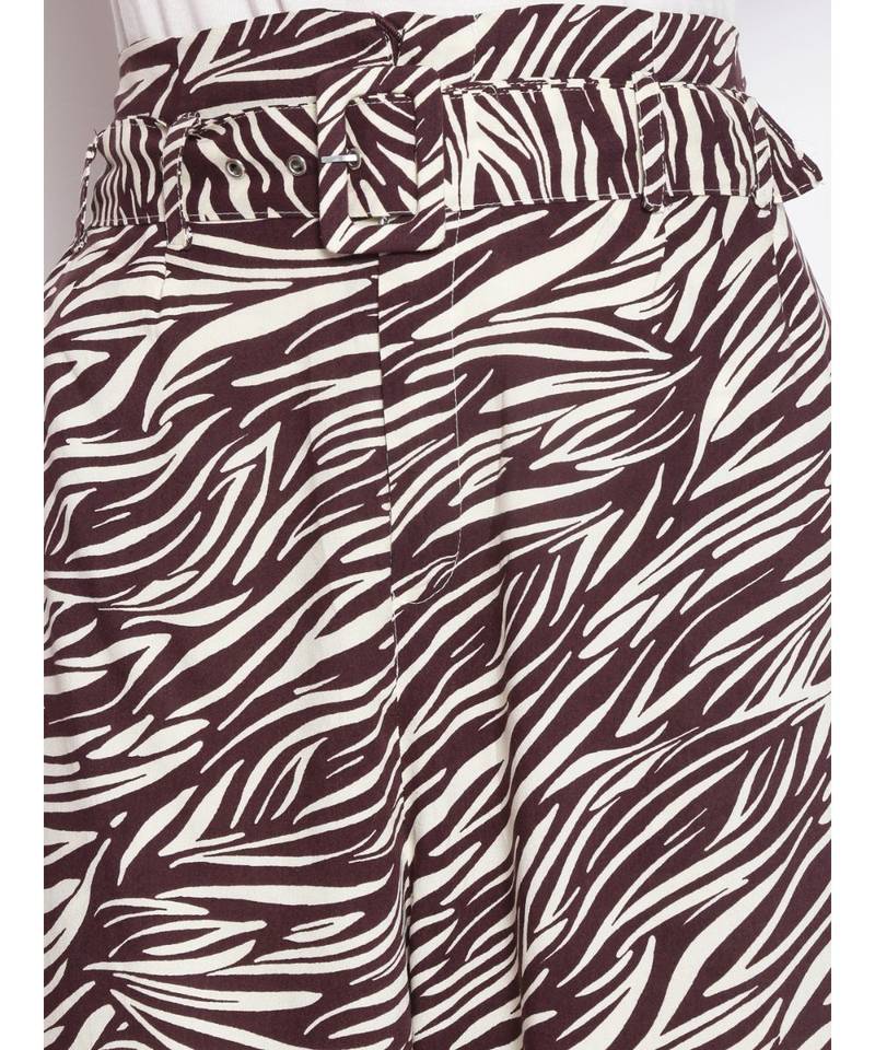 Zebra Women High Rise Print Pants