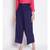 Solid Women Blue  High Rise Pants