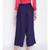Solid Women Blue  High Rise Pants
