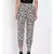 White & Black Animal Print Pants
