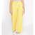 Light Yellow Linen Blend Solid Pants