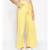 Light Yellow Linen Blend Solid Pants