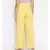 Light Yellow Linen Blend Solid Pants