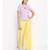 Light Yellow Linen Blend Solid Pants