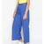 Cobalt Blue Linen Blend Solid Pants