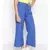 Cobalt Blue Linen Blend Solid Pants