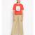 Beige Linen Blend Solid Pants