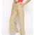 Beige Linen Blend Solid Pants