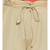 Beige Linen Blend Solid Pants