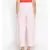 Baby Pink Solid Wrap Linen Blend Pants