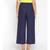 Navy Solid Wrap Linen Blend Pants