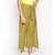 Olive Green Solid Wrap Linen Blend Pants