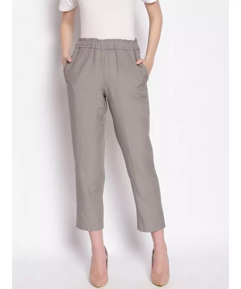 Shade of Grey Women's Linen Blend Pants
