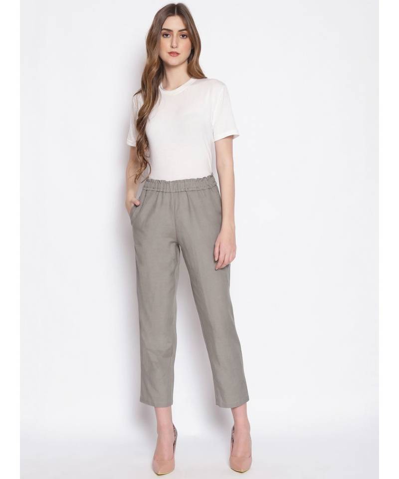 Shade of Grey Women's Linen Blend Pants