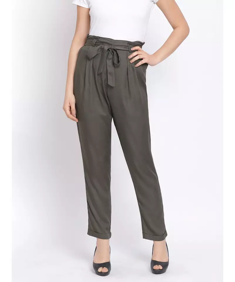 Khaki Mellow Women Pant