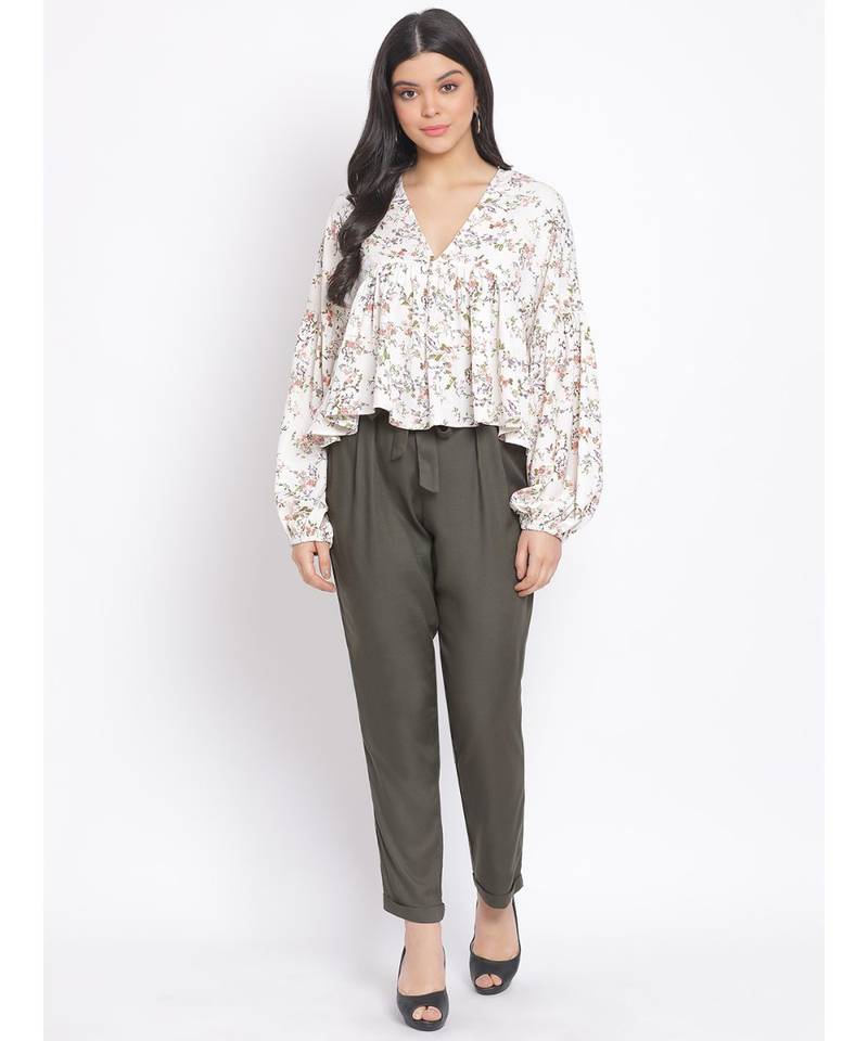 Khaki Mellow Women Pant