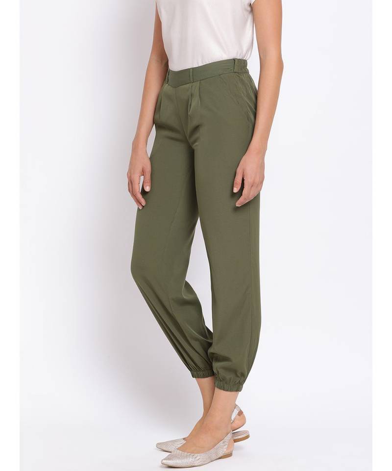 Khaki Stopper Casual Women Pant