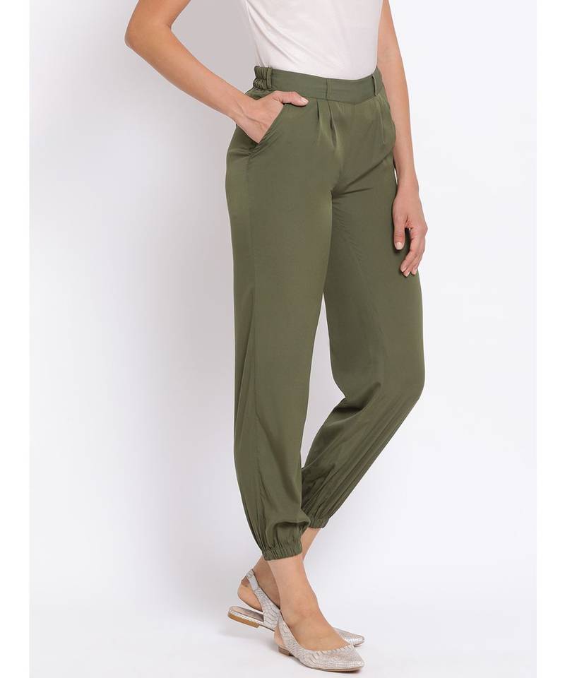 Khaki Stopper Casual Women Pant