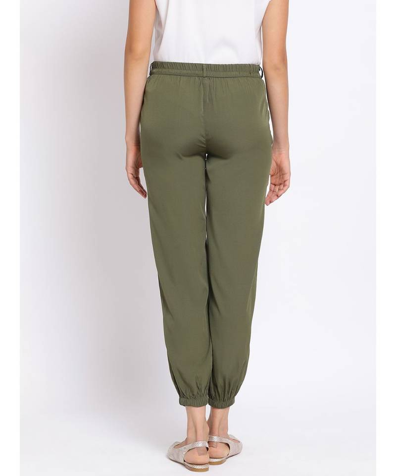 Khaki Stopper Casual Women Pant