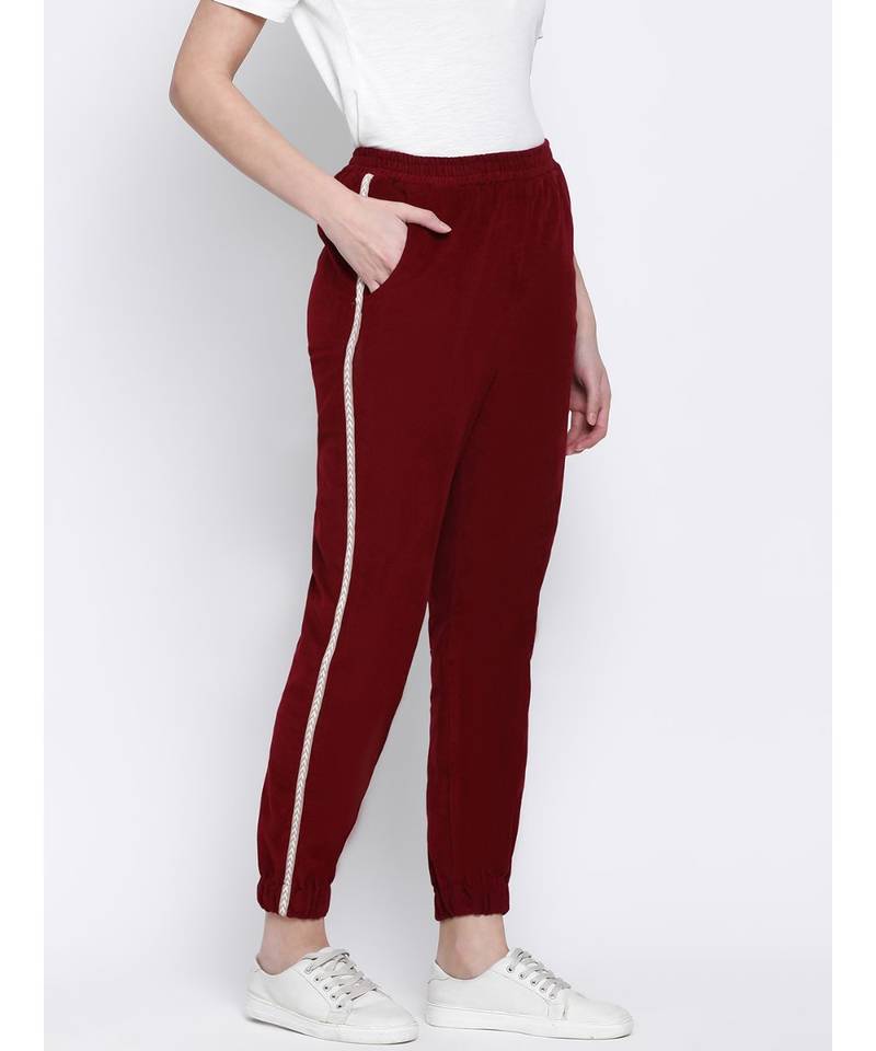 Ignite Side Panel Women Corduroy  Pant