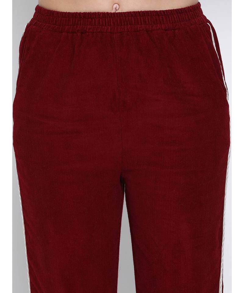 Ignite Side Panel Women Corduroy  Pant