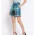 Blue Checkered Paperbag Women's Shorts