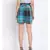 Blue Checkered Paperbag Women's Shorts