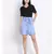 Light Blue Paperbag Women's Shorts