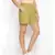 Cotton Washed Shorts  in Olive Green