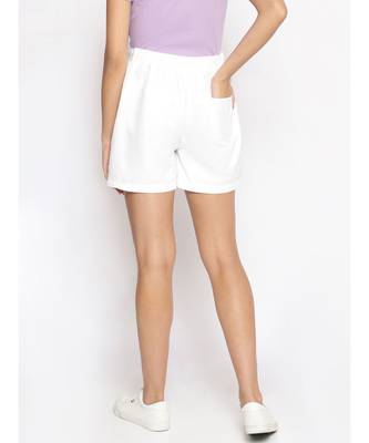 Cotton Washed Shorts  in White 5