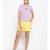 Cotton Washed Shorts  in Yellow