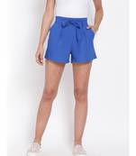 Cobalt Blue Knot Me Up Shorts