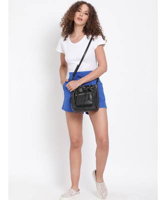 Cobalt Blue Knot Me Up Shorts 2