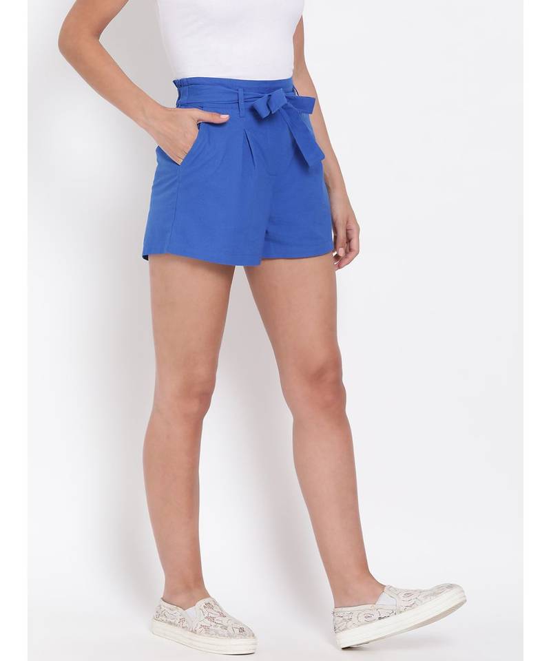 Cobalt Blue Knot Me Up Shorts