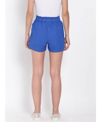 Cobalt Blue Knot Me Up Shorts 5