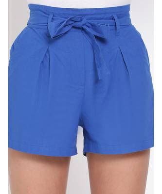 Cobalt Blue Knot Me Up Shorts 6
